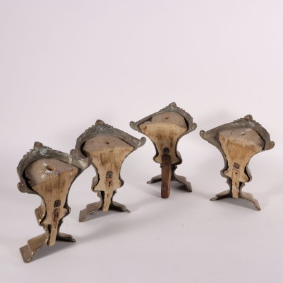 Groupe de 4 Frises Néoclassiques en Bronze - Italie XIX Siècle