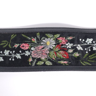 ceinture vintage, ceinture en cuir, années 60, années 70, ceinture florale vintage