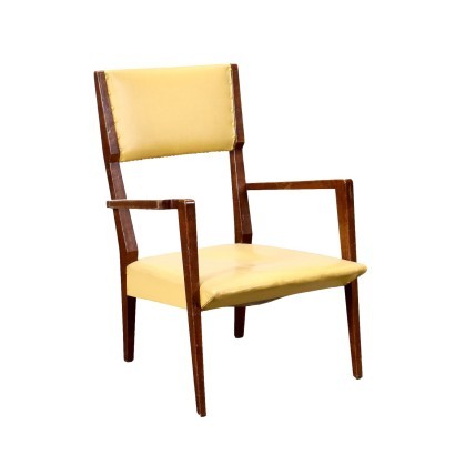 Chair Foam Skai Beech Italy 1950s