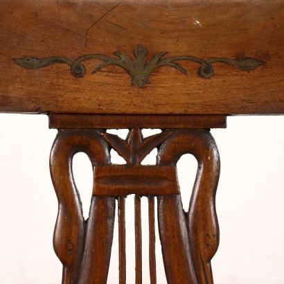 Antik, Stuhl, antike Stühle, antiker Stuhl, antiker italienischer Stuhl, antiker Stuhl, neoklassizistischer Stuhl, Stuhl des 19. Jahrhunderts, Gruppe von sechs Stühlen im Empire-Stil