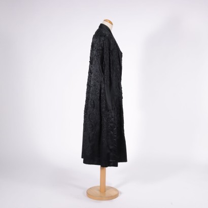 Robe vintage, robe brodée, années 70, vintage des années 70, vintage italien, vintage de Milan, robe en soie brodée vintage