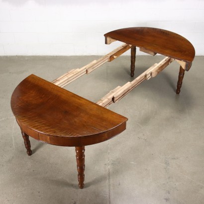 antiguo, mesa, mesa antigua, mesa antigua, mesa italiana antigua, mesa antigua, mesa neoclásica, mesa del siglo XIX, mesa redonda extensible