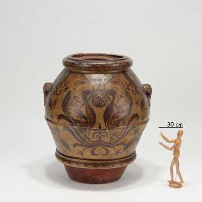 antiquariato, vaso, antiquariato vasi, vaso antico, vaso antico italiano, vaso di antiquariato, vaso neoclassico, vaso del 800,Orcio in Terracotta Angelo Ricceri Impru