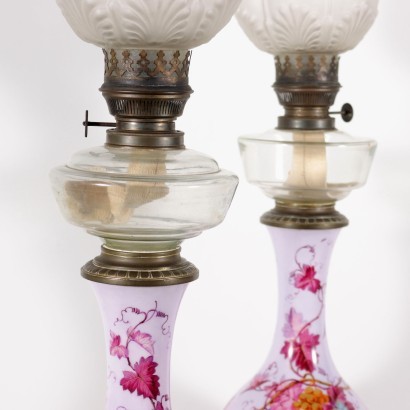 antiques, objects, antiques objects, ancient objects, ancient Italian objects, antiques objects, neoclassical objects, objects of the 19th century, Pair of Oil Lamps