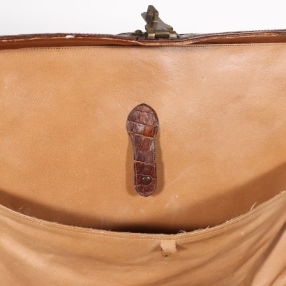 Vintage Crocodale Leather Briefcase 1920s-1930s