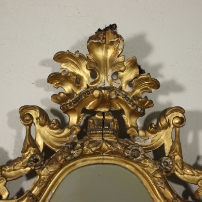 Antik, Spiegel, Antiker Spiegel, Antiker Spiegel, Antiker Italienischer Spiegel, Antiker Spiegel, Neoklassizistischer Spiegel, Spiegel des 19. Eklektischer Spiegel