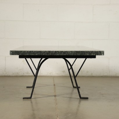 Coffee Table Marble Metal Italy 1970s-1980s