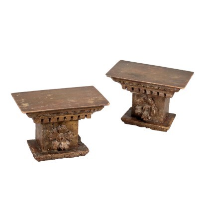 Pair of Shelves Wooden Italy 18th Century