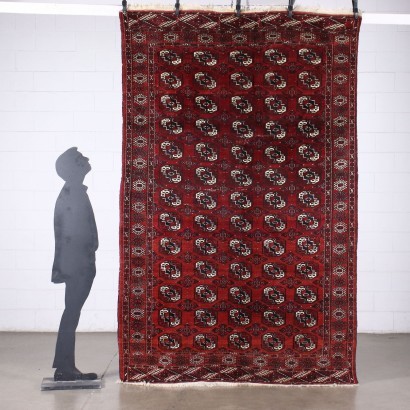 Bukhara Carpet Cotton Wool Turkmenistan 1940s-1950s