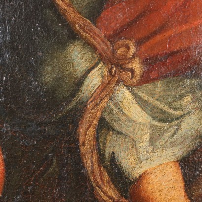 Erzengel Michael besiegt den Teufel Öl auf Leinwand Italien XVII Jhd