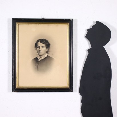 Porträt einer Jungen Frau Kohle auf Papier Italien 1888