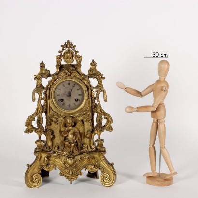 antiguo, reloj, reloj antiguo, reloj antiguo, reloj italiano antiguo, reloj antiguo, reloj neoclásico, reloj del siglo XIX, reloj de péndulo, reloj de pared, reloj con soporte de bronce dorado