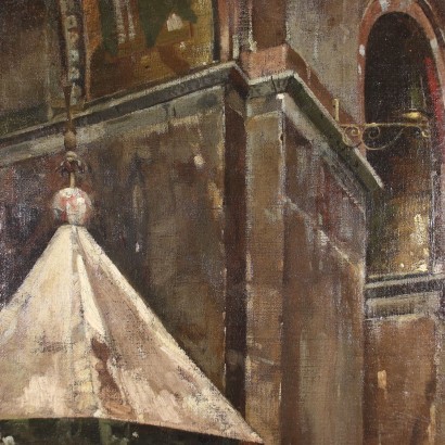 Kircheninnenraum Von Vittore Zilla Öl auf Leinwand Italien '800
