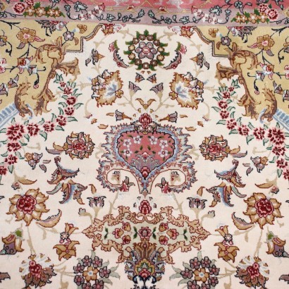 Tabriz Carpet Cotton Wool Silk Persia 1960s-1970s