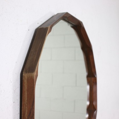 Wall Mirror Mirrored Glass Rosewood Italy 1960s