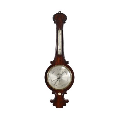 Barometer S. & B. Solomons Fir Rosewood Veneer England '800