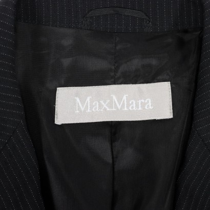 max mara, completo, gessato, completo donna, abbigliamento donna, made in italy, secondhand,Completo Gessato Max Mara