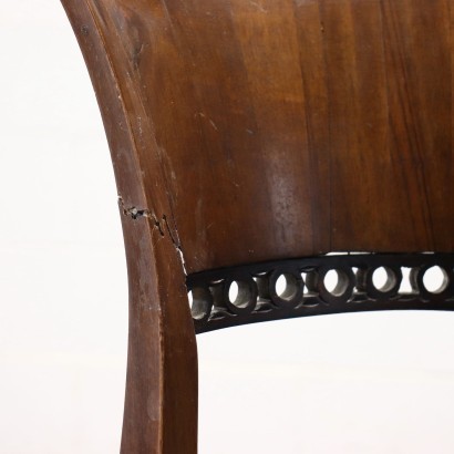 Acht Stühle Biedermeier Stil Nussbaum Italien \'900