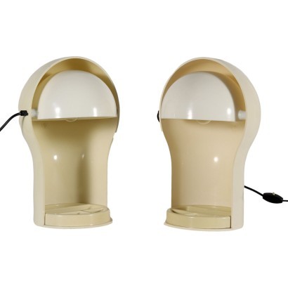 Paar Tischlampen Telegono by Artemide ABS Italien \'60s-\'70s