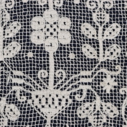 Deckchen aus Filet di Bosa Baumwolle Italien '900