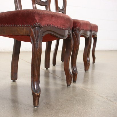 antigüedad, silla, sillas antiguas, silla antigua, silla italiana antigua, silla antigua, silla neoclásica, silla del siglo XIX, Grupo de seis sillas Louis Philippe