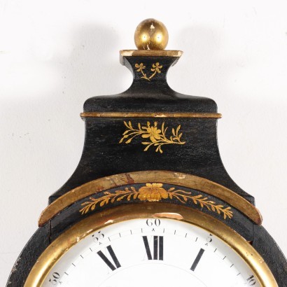 Robert & Courvoisier Clock Ebonized Wood Switzerland \'700