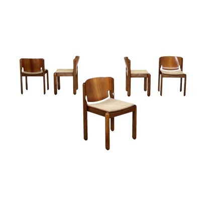 Cinco sillas '122', Vico Magistretti para Cassina 1960-1970