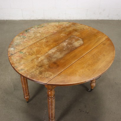 antiguo, mesa, mesa antigua, mesa antigua, mesa italiana antigua, mesa antigua, mesa neoclásica, mesa del siglo XIX, mesa de ala francesa