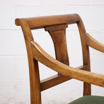 antiguo, sillón, sillones antiguos, sillón antiguo, sillón italiano antiguo, sillón antiguo, sillón neoclásico, sillón del siglo XIX, sillón Empire en caoba