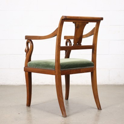 antique, fauteuil, fauteuils antiques, fauteuil antique, fauteuil antique italien, fauteuil antique, fauteuil néoclassique, fauteuil 19ème siècle, fauteuil Empire en acajou