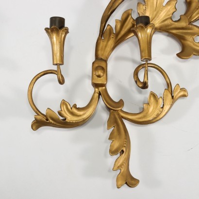 Baroque Style Applique Gilded Metal and Wood - Italy XX Century