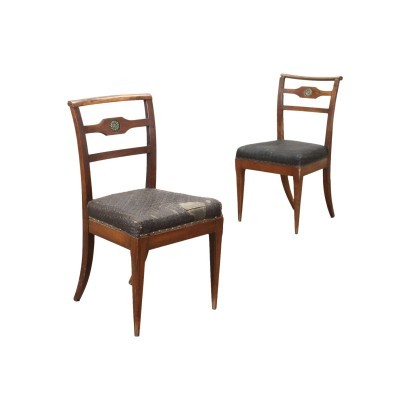 antique, chaise, chaises antiques, chaise antique, chaise italienne antique, chaise antique, chaise néoclassique, chaise du 19ème siècle, paire de chaises de répertoire