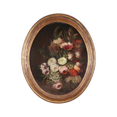 Floral Composition Oil on Canvas XVIII Century