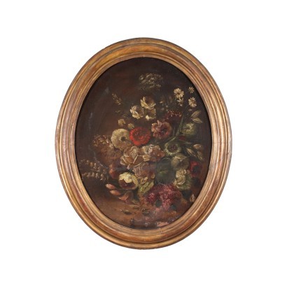 Floral Still Life Oil on Canvas XVIII Century