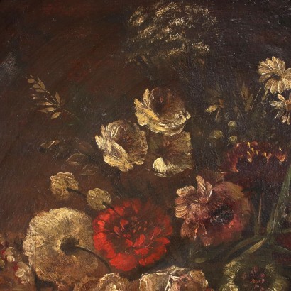 Nature Morte Florale Huile sur Toile XVIII Siècle