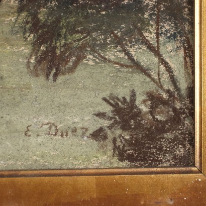 Pastel on Cardboard by Ernest A. Duez XIX Century