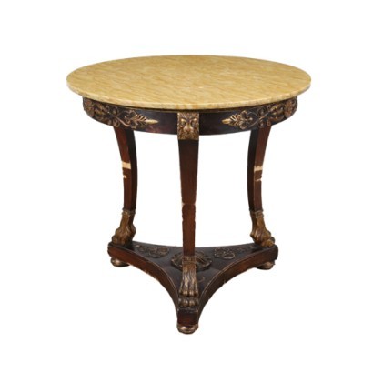 antiguo, mesa, mesa antigua, mesa antigua, mesa italiana antigua, mesa antigua, mesa neoclásica, mesa del siglo XIX, Gueridon en estilo imperio