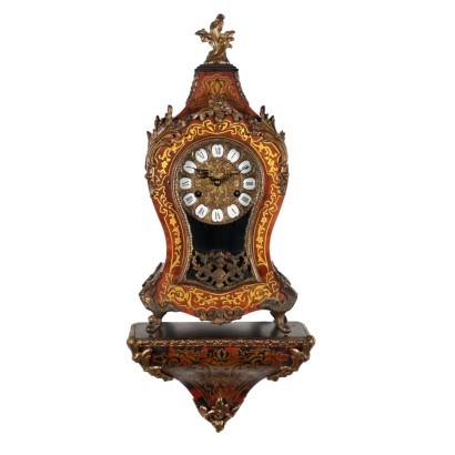 Boulle Style Clock Wood Bronze Germany XX Century