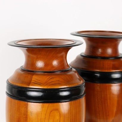 antigüedades, jarrón, jarrón antigüedades, jarrón antiguo, jarrón italiano antiguo, jarrón antiguo, jarrón neoclásico, jarrón del siglo XIX, pareja de jarrones de madera