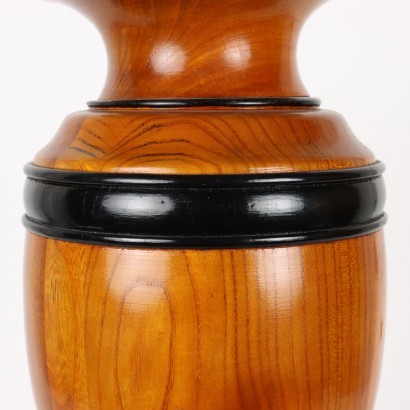 Pair of Vases Cherry Wood Italy XX Century