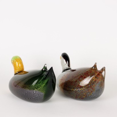 Pair of Sculptures Blown Glass Murano (Italy) 1980s