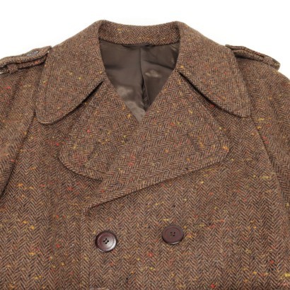 moda vintage, cappotto vintage, cappotto in lana, cappotto classico,Cappotto da Uomo Vintage in Tweed