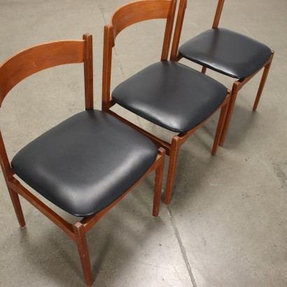 101 Group of 4 Chairs by Cassina Beech Foam Italy 1960s