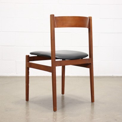 101 Gruppe von 4 Stühlen von Cassina Buche Kunstleder Italien 1960er