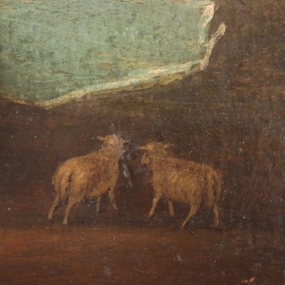 Paesaggio con scena galante tra pastorel