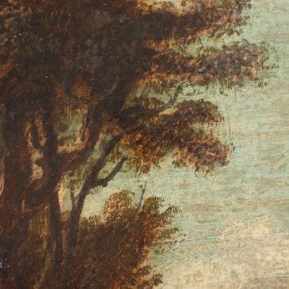 Landscape with gallant scene among pastorels