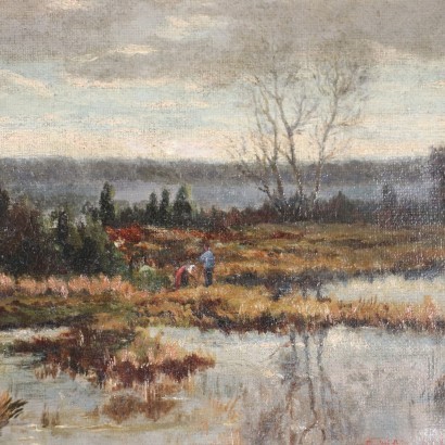 Paesaggio con contadini 1885,Paesaggio con Contadini 1885