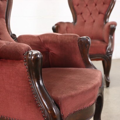 antiguo, sillón, sillones antiguos, sillón antiguo, sillón italiano antiguo, sillón antiguo, sillón neoclásico, sillón del siglo XIX, par de sillones Louis Philippe