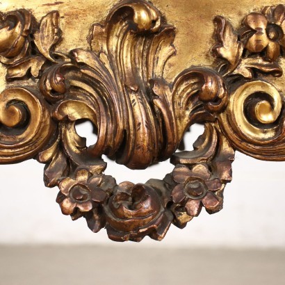 Rokoko-Stil Couchtisch Alabaster Goldenes Holz Italien XX Jhd