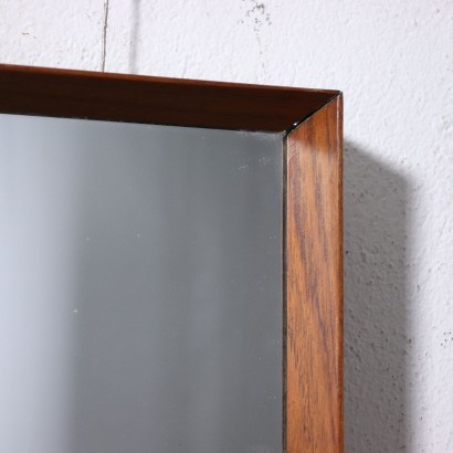 Wall Mirror Teak Glass Italy 1960s